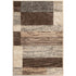 12' Beige Slate Gray And Brown Patchwork Runner Rug